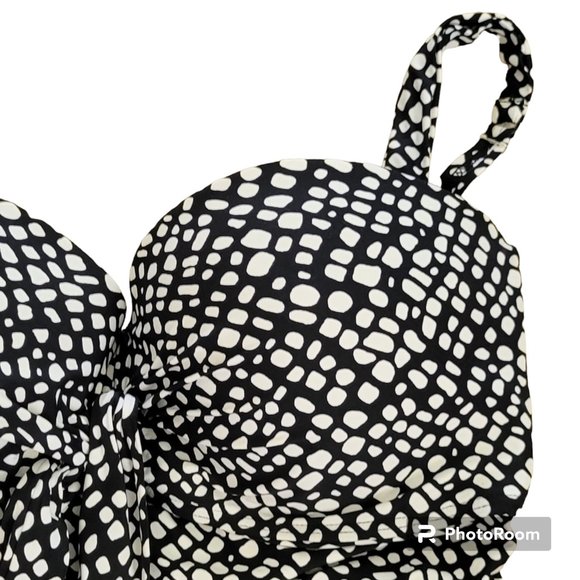 Coco Reef Underwire Tankini Top Convertible Neckline Swim Top Sz 32/34 - Picture 7 of 13